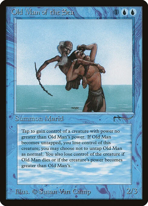 Old Man of the Sea, carta Magic di tipo Creature — Djinn illustrata da Susan Van Camp