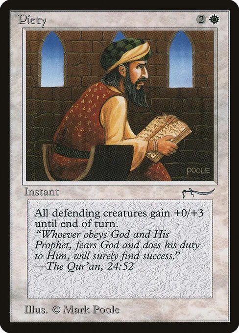 Piety, carta Magic di tipo Instant illustrata da Mark Poole