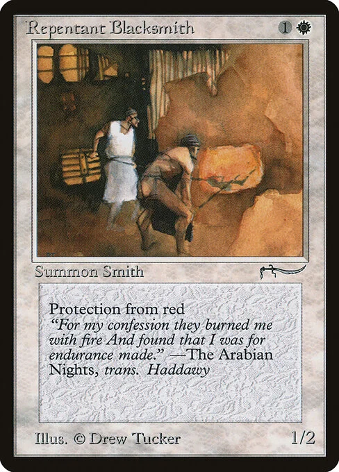 Repentant Blacksmith, carta Magic di tipo Creature — Human illustrata da Drew Tucker