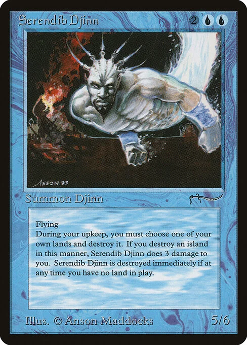 Serendib Djinn, carta Magic di tipo Creature — Djinn illustrata da Anson Maddocks