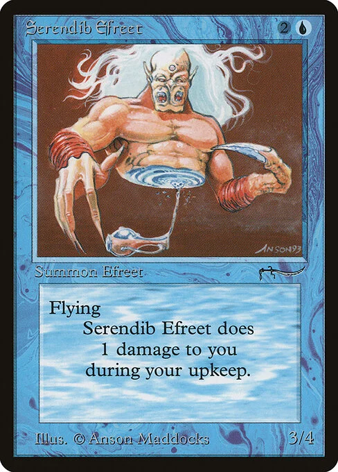 Serendib Efreet, carta Magic di tipo Creature — Efreet illustrata da Anson Maddocks