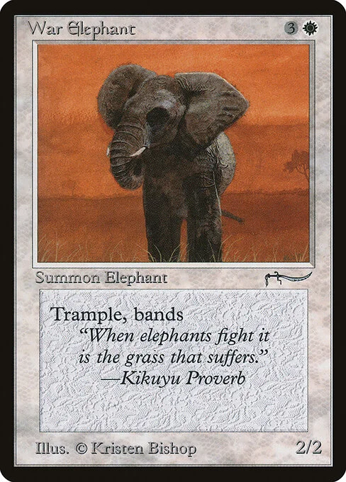 War Elephant, carta Magic di tipo Creature — Elephant illustrata da Kristen Bishop