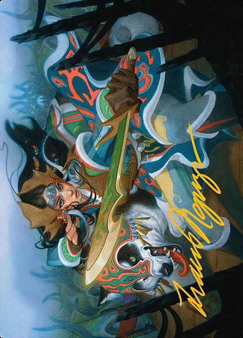 Eshki Dragonclaw // Eshki Dragonclaw, carta Magic di tipo Card // Card illustrata da Tran Nguyen