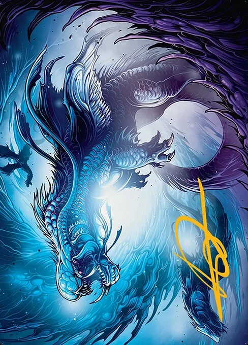 Roiling Dragonstorm // Roiling Dragonstorm, carta Magic di tipo Card // Card illustrata da Dan Mumford