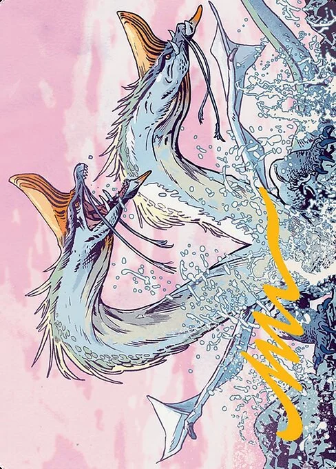 Twinmaw Stormbrood // Twinmaw Stormbrood, carta Magic di tipo Card // Card illustrata da Michael Walsh