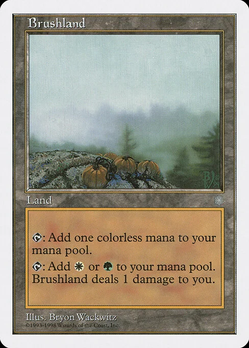 Brushland, carta Magic di tipo Land illustrata da Bryon Wackwitz