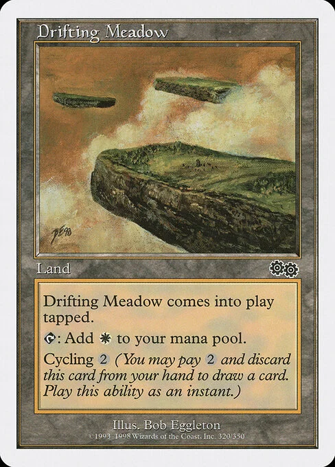 Drifting Meadow, carta Magic di tipo Land illustrata da Bob Eggleton
