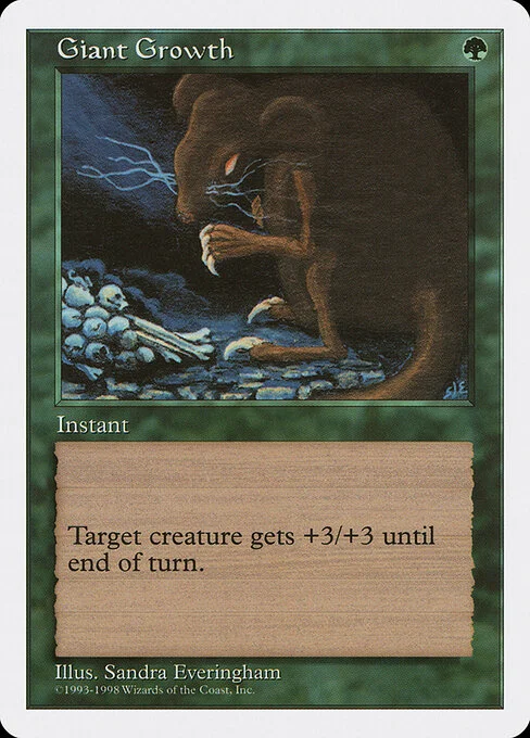 Giant Growth, carta Magic di tipo Instant illustrata da Sandra Everingham
