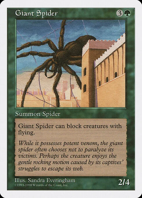 Giant Spider, carta Magic di tipo Creature — Spider illustrata da Sandra Everingham