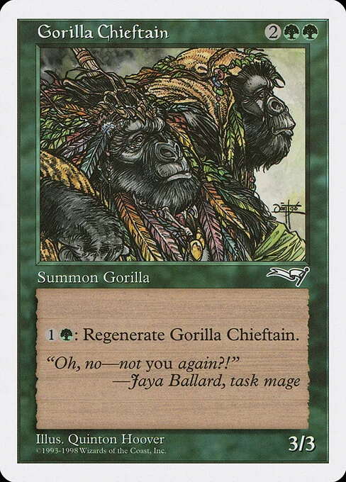 Gorilla Chieftain, carta Magic di tipo Creature — Ape illustrata da Quinton Hoover