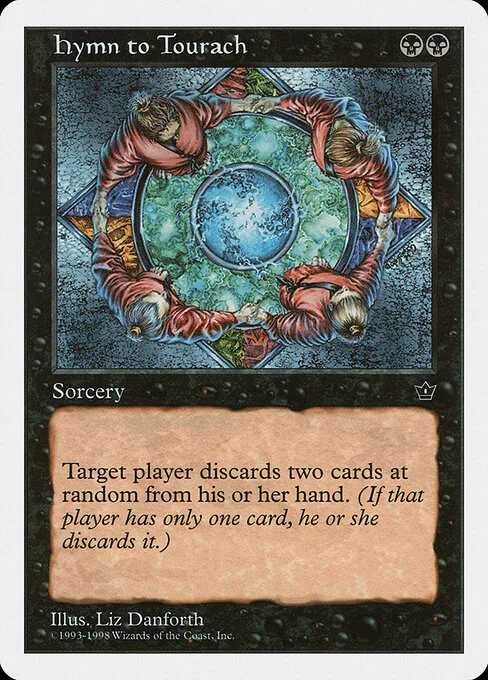 Hymn to Tourach, carta Magic di tipo Sorcery illustrata da Liz Danforth