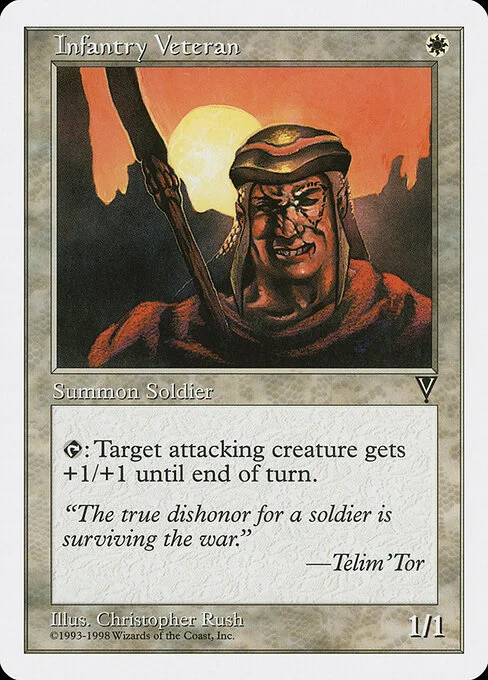 Infantry Veteran, carta Magic di tipo Creature — Human Soldier illustrata da Christopher Rush