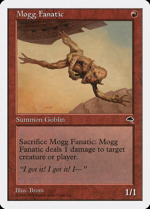 Mogg Fanatic, carta Magic di tipo Creature — Goblin illustrata da Brom