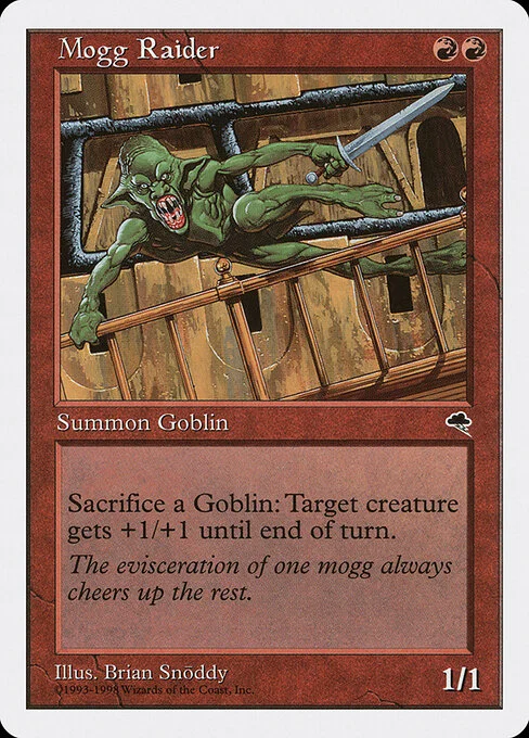 Mogg Raider, carta Magic di tipo Creature — Goblin illustrata da Brian Snõddy