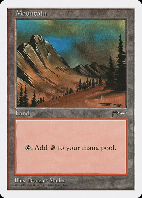 Mountain, carta Magic di tipo Basic Land — Mountain illustrata da Douglas Shuler