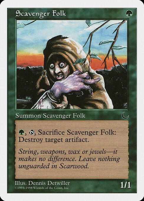 Scavenger Folk, carta Magic di tipo Creature — Human illustrata da Dennis Detwiller