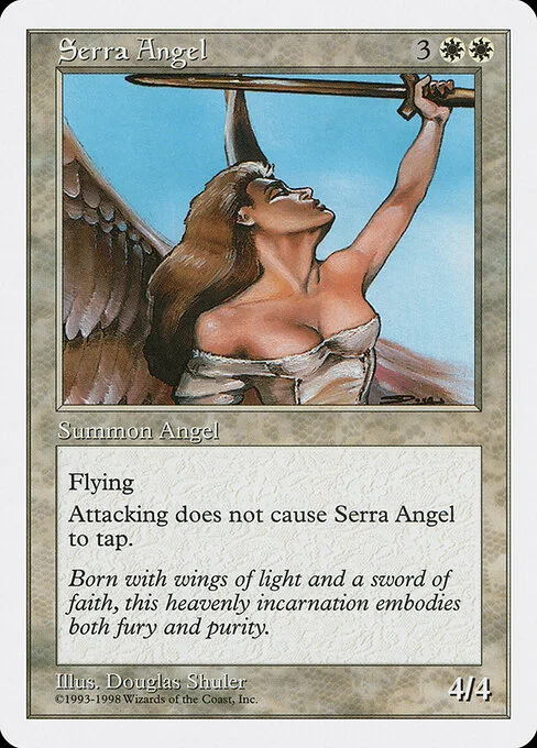 Serra Angel, carta Magic di tipo Creature — Angel illustrata da Douglas Shuler