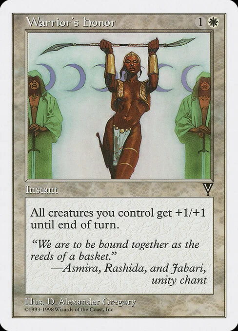 Warrior's Honor, carta Magic di tipo Instant illustrata da D. Alexander Gregory