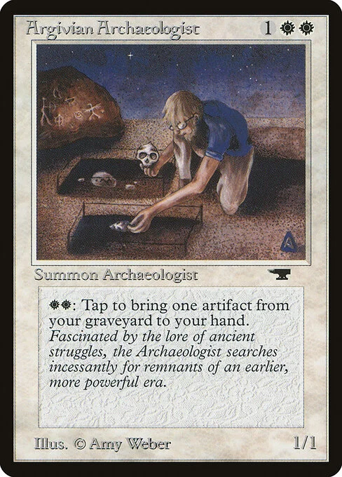 Argivian Archaeologist, carta Magic di tipo Creature — Human Artificer illustrata da Amy Weber