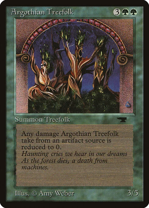 Argothian Treefolk, carta Magic di tipo Creature — Treefolk illustrata da Amy Weber