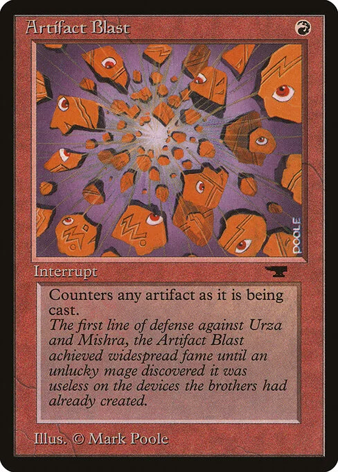 Artifact Blast, carta Magic di tipo Instant illustrata da Mark Poole