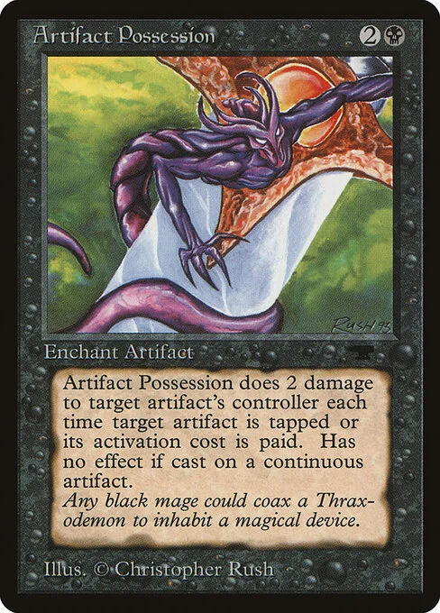 Artifact Possession, carta Magic di tipo Enchantment — Aura illustrata da Christopher Rush