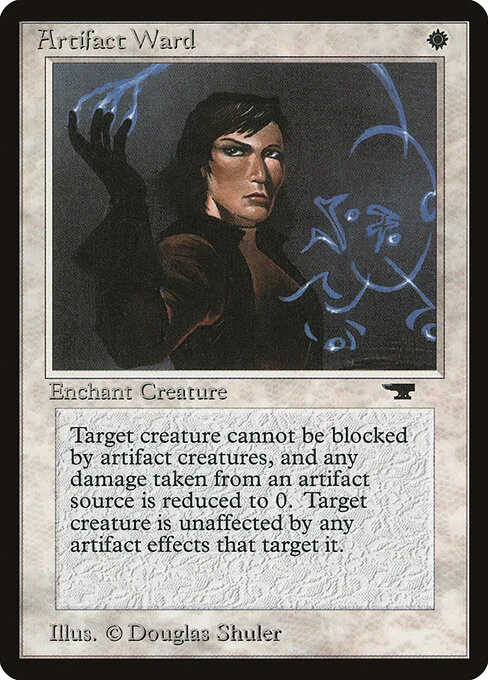 Artifact Ward, carta Magic di tipo Enchantment — Aura illustrata da Douglas Shuler