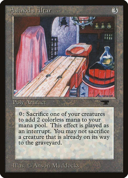 Ashnod's Altar, carta Magic di tipo Artifact illustrata da Anson Maddocks