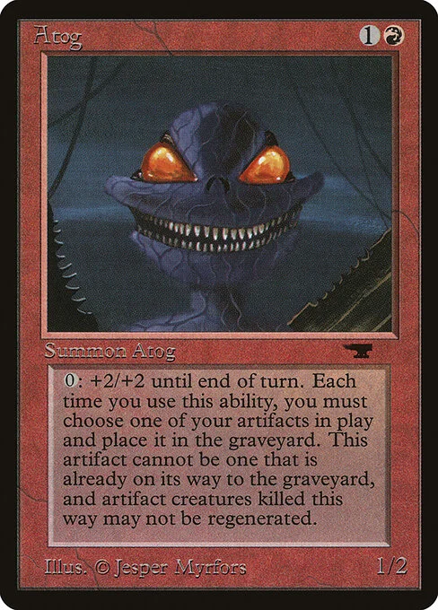 Atog, carta Magic di tipo Creature — Atog illustrata da Jesper Myrfors