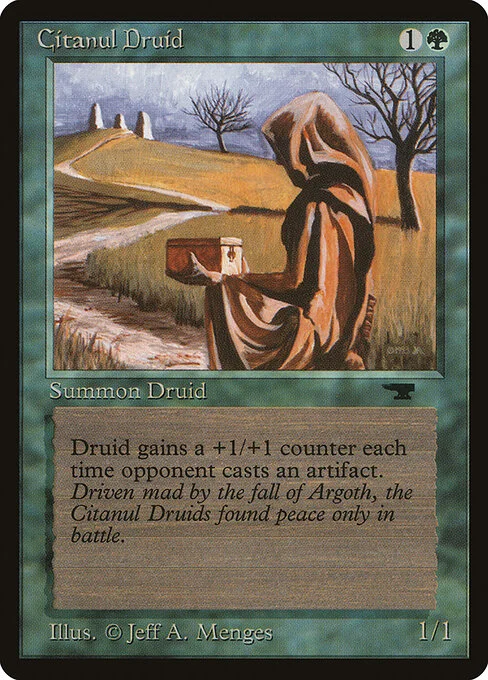 Citanul Druid, carta Magic di tipo Creature — Human Druid illustrata da Jeff A. Menges