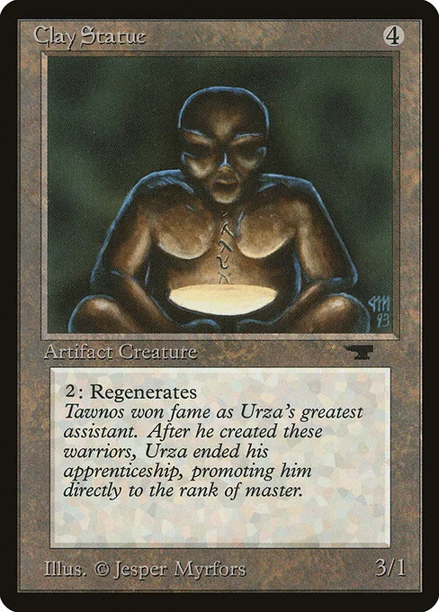 Clay Statue, carta Magic di tipo Artifact Creature — Golem illustrata da Jesper Myrfors