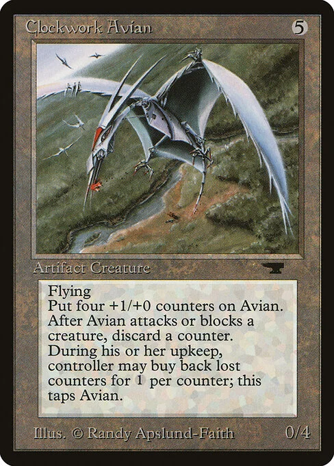 Clockwork Avian, carta Magic di tipo Artifact Creature — Bird illustrata da Randy Asplund-Faith