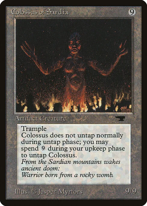Colossus of Sardia, carta Magic di tipo Artifact Creature — Golem illustrata da Jesper Myrfors