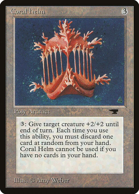 Coral Helm, carta Magic di tipo Artifact illustrata da Amy Weber
