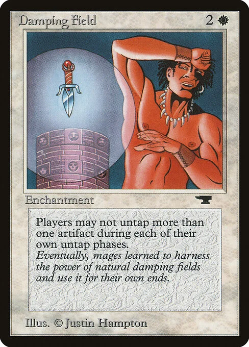 Damping Field, carta Magic di tipo Enchantment illustrata da Justin Hampton