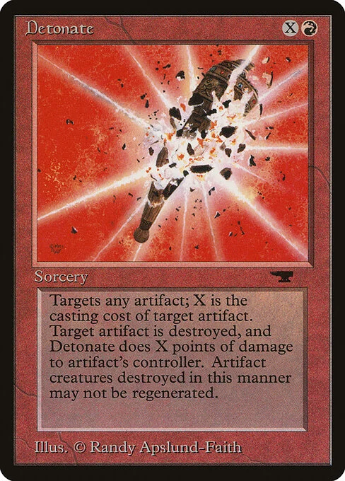 Detonate, carta Magic di tipo Sorcery illustrata da Randy Asplund-Faith