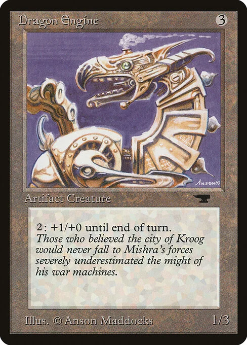 Dragon Engine, carta Magic di tipo Artifact Creature — Construct illustrata da Anson Maddocks