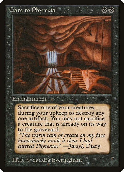 Gate to Phyrexia, carta Magic di tipo Enchantment illustrata da Sandra Everingham