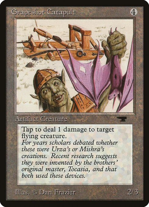Grapeshot Catapult, carta Magic di tipo Artifact Creature — Construct illustrata da Dan Frazier