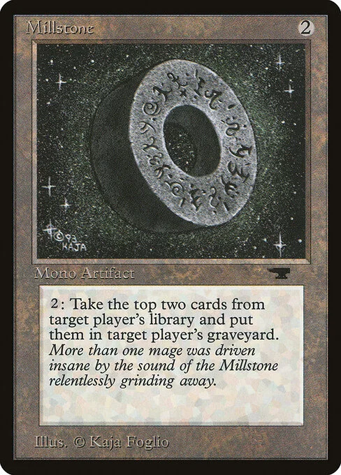 Millstone, carta Magic di tipo Artifact illustrata da Kaja Foglio
