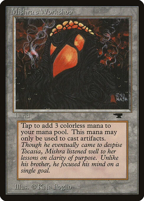 Mishra's Workshop, carta Magic di tipo Land illustrata da Kaja Foglio