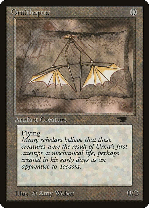 Ornithopter, carta Magic di tipo Artifact Creature — Thopter illustrata da Amy Weber