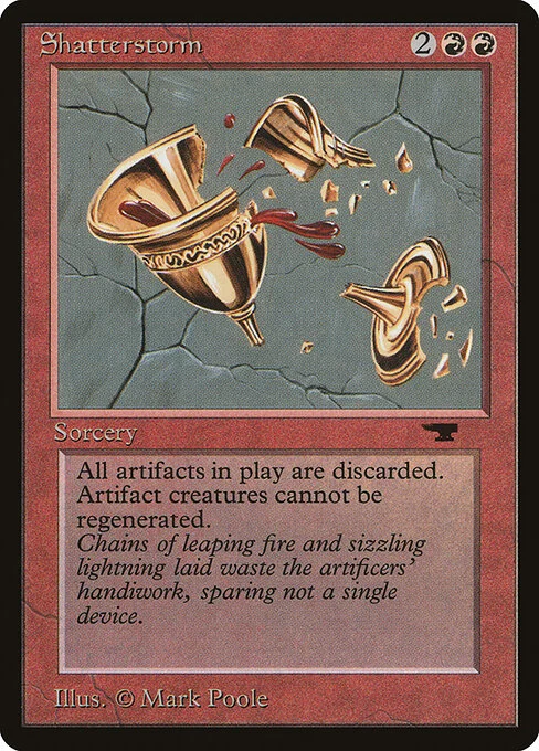 Shatterstorm, carta Magic di tipo Sorcery illustrata da Dan Frazier