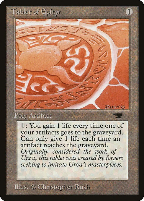 Tablet of Epityr, carta Magic di tipo Artifact illustrata da Christopher Rush