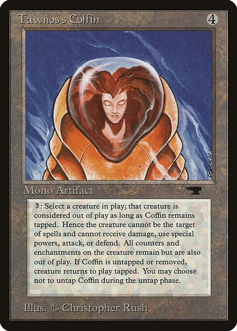 Tawnos's Coffin, carta Magic di tipo Artifact illustrata da Christopher Rush