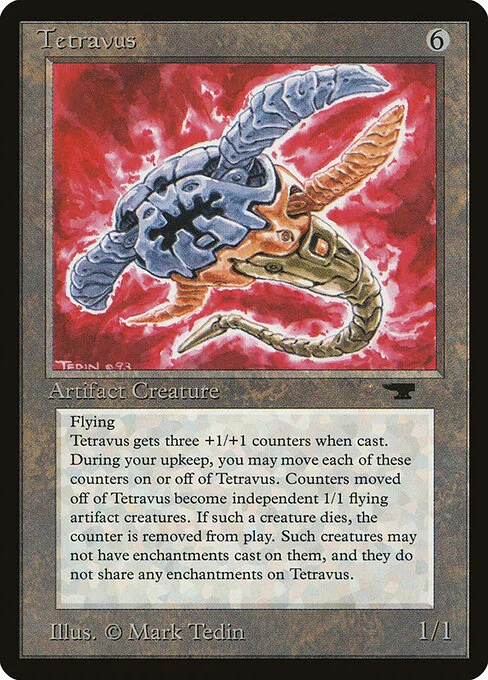 Tetravus, carta Magic di tipo Artifact Creature — Construct illustrata da Mark Tedin