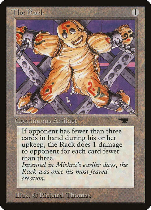 The Rack, carta Magic di tipo Artifact illustrata da Richard Thomas