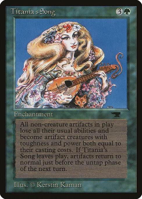 Titania's Song, carta Magic di tipo Enchantment illustrata da Kerstin Kaman