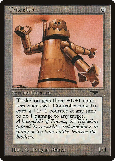 Triskelion, carta Magic di tipo Artifact Creature — Construct illustrata da Douglas Shuler