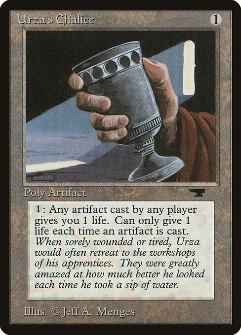 Urza's Chalice, carta Magic di tipo Artifact illustrata da Jeff A. Menges